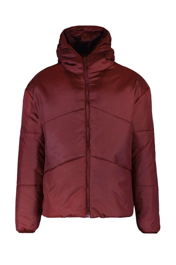 Trendyol Trendyol Burgundy Men's Oversize Hooded Windproof Jacket