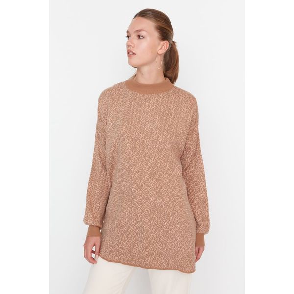 Trendyol Trendyol Camel High Collar Knitwear Sweater