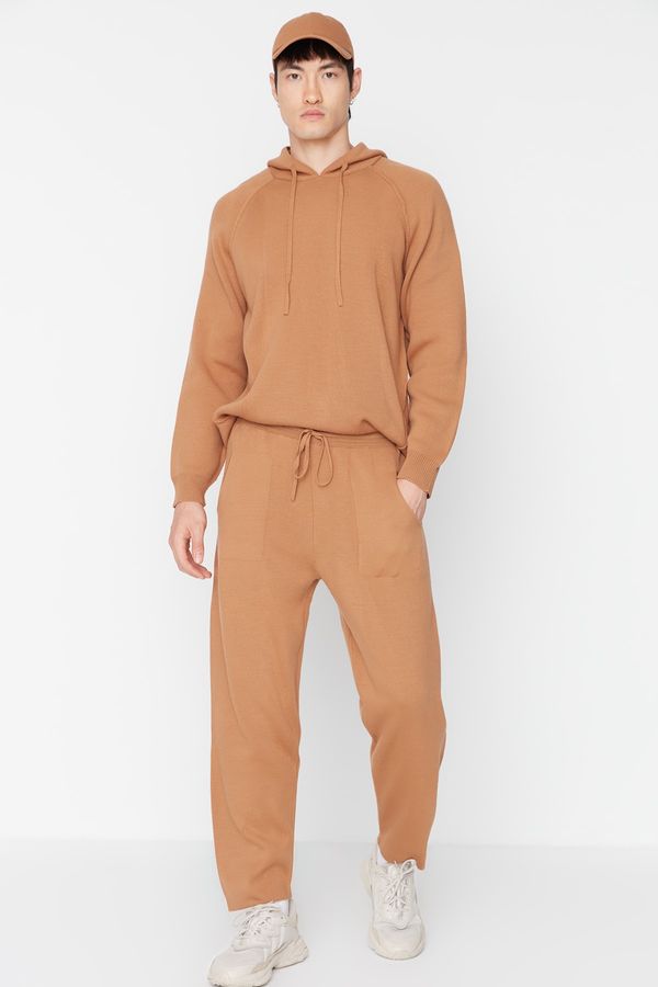 Trendyol Trendyol Camel Men's Carrot Fit Knitwear Trousers
