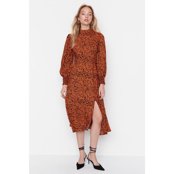 Trendyol Trendyol Camel Stand Collar Dress