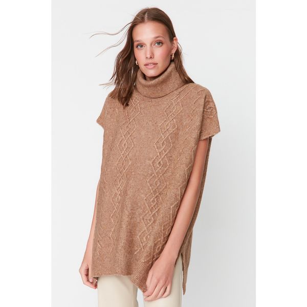 Trendyol Trendyol Camel Turtleneck Knitwear Sweater