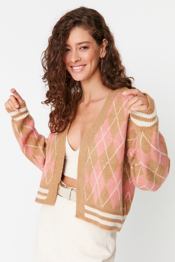 Trendyol Trendyol Cardigan - Brown - Fitted