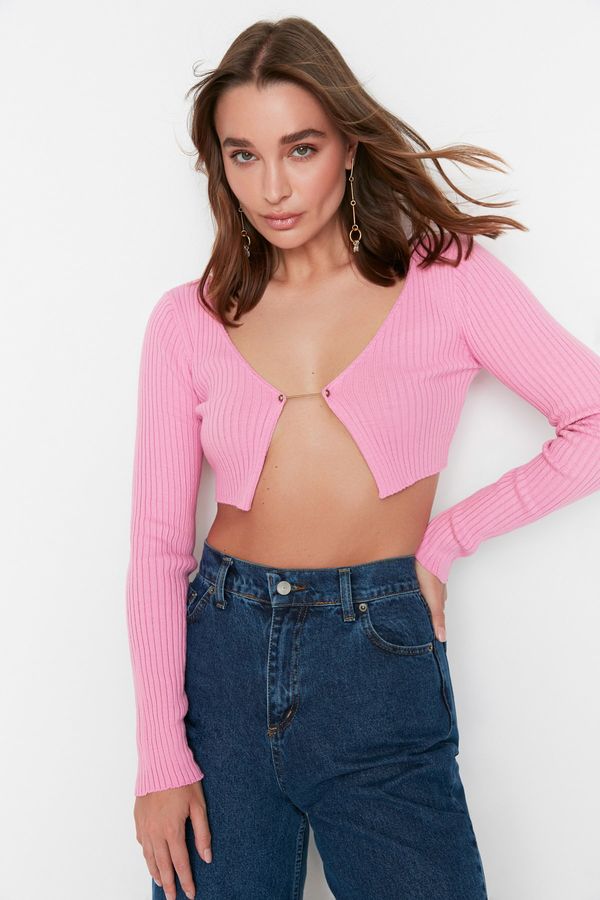 Trendyol Trendyol Cardigan - Pink - Slim fit