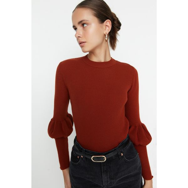 Trendyol Trendyol Cinnamon Crew Neck Knitwear Sweater