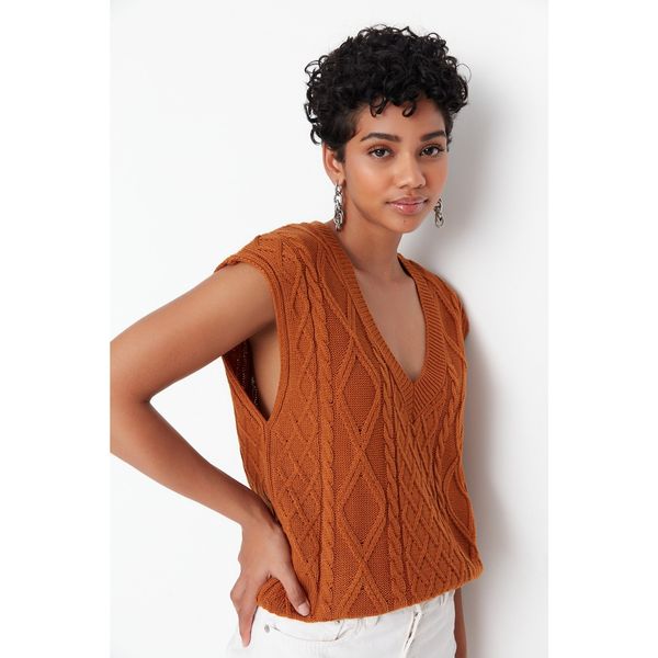 Trendyol Trendyol Cinnamon Knit Detailed Knitwear Sweater