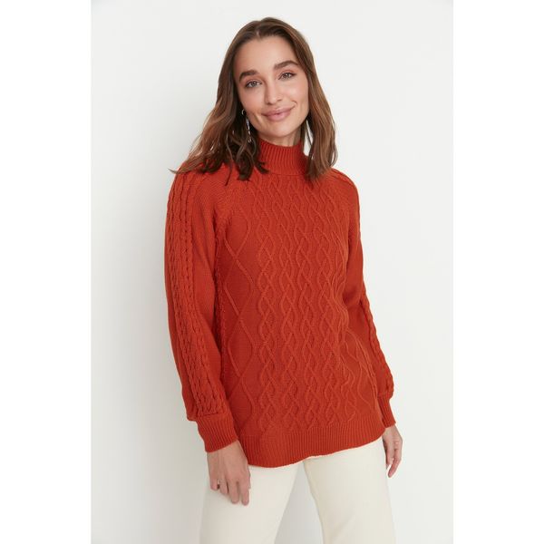 Trendyol Trendyol Cinnamon Stand Knitwear Sweater