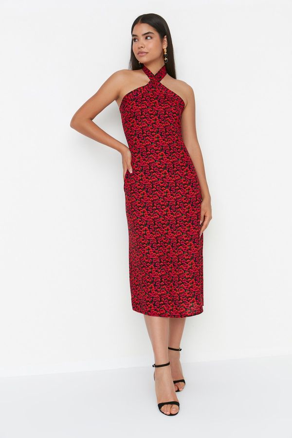 Trendyol Trendyol Claret Red Flower Patterned Dress