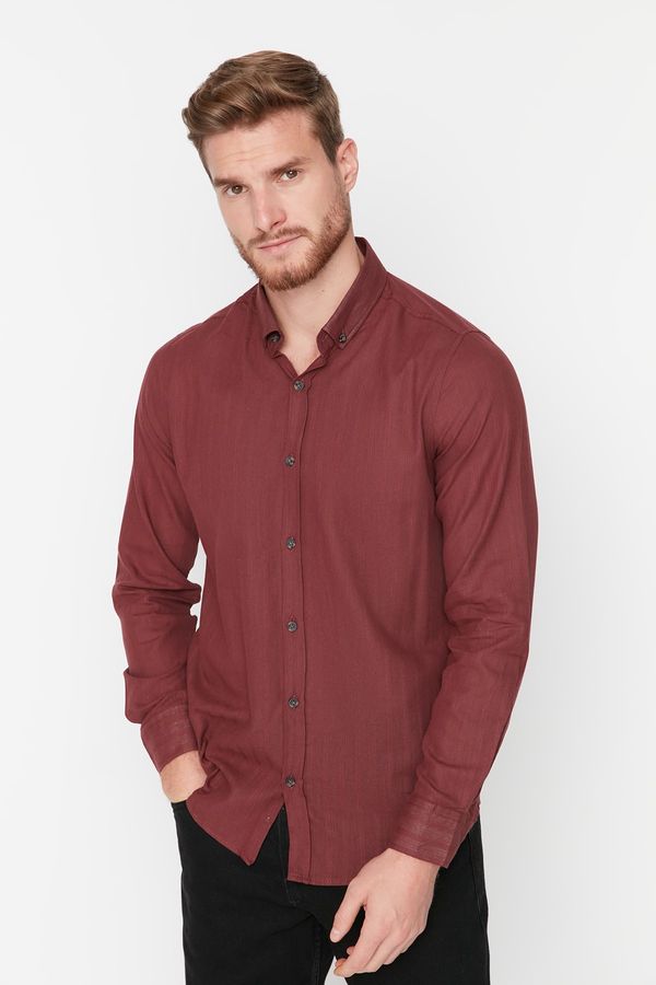 Trendyol Trendyol Claret Red Men's Slim Fit Shirt