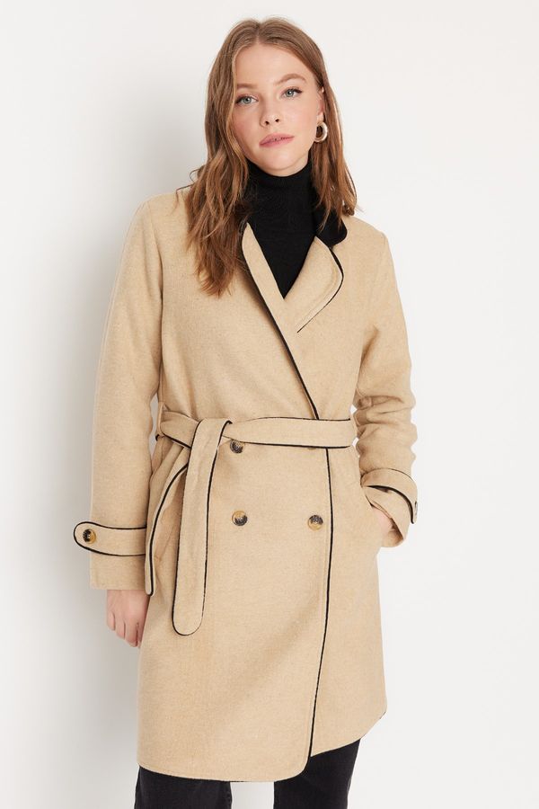 Trendyol Trendyol Coat - Beige - Double-breasted