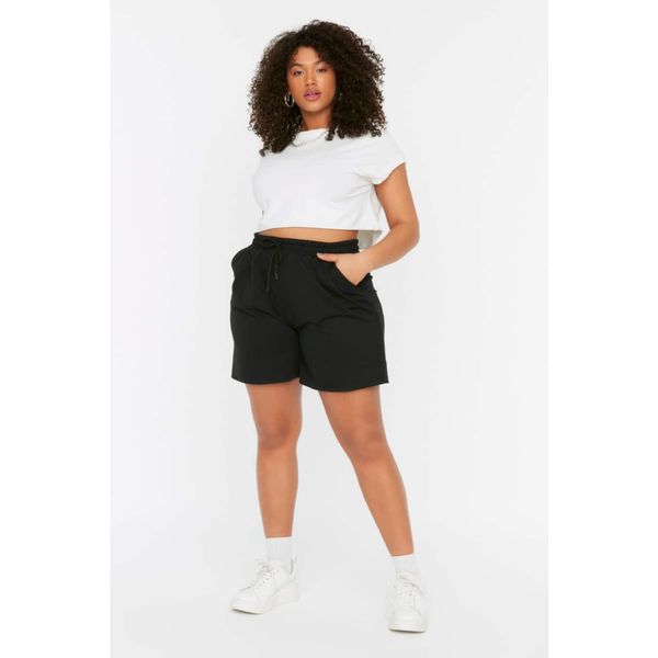 Trendyol Trendyol Curve Black Pocket Detailed Knitted Shorts & Bermuda