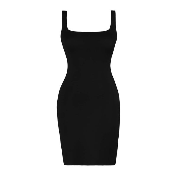 Trendyol Trendyol Curve Black Strap Knitwear Dress