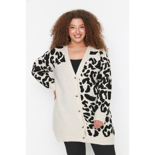 Trendyol Trendyol Curve Multicolor Patterned Knitwear Cardigan