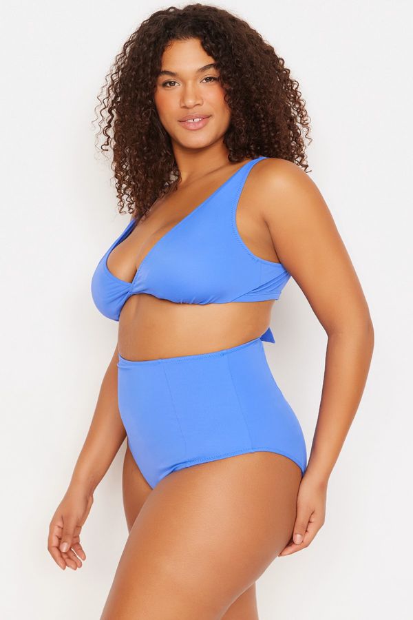 Trendyol Trendyol Curve Plus Size Bikini Bottom - Navy blue