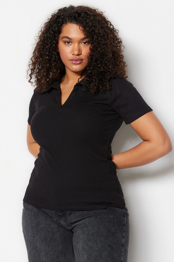 Trendyol Trendyol Curve Plus Size Blouse - Black - Regular fit