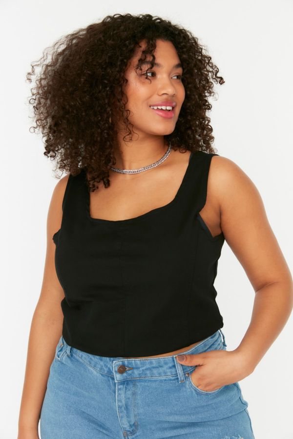 Trendyol Trendyol Curve Plus Size Blouse - Black - Relaxed fit