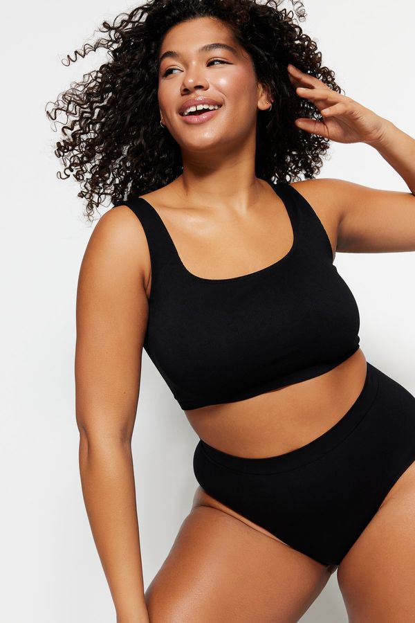 Trendyol Trendyol Curve Plus Size Bra - Black