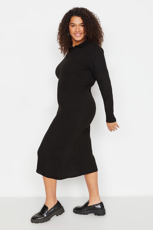 Trendyol Trendyol Curve Plus Size Dress - Black - Bodycon