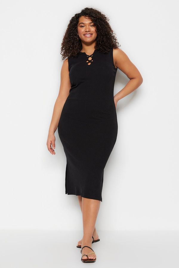 Trendyol Trendyol Curve Plus Size Dress - Black - Bodycon