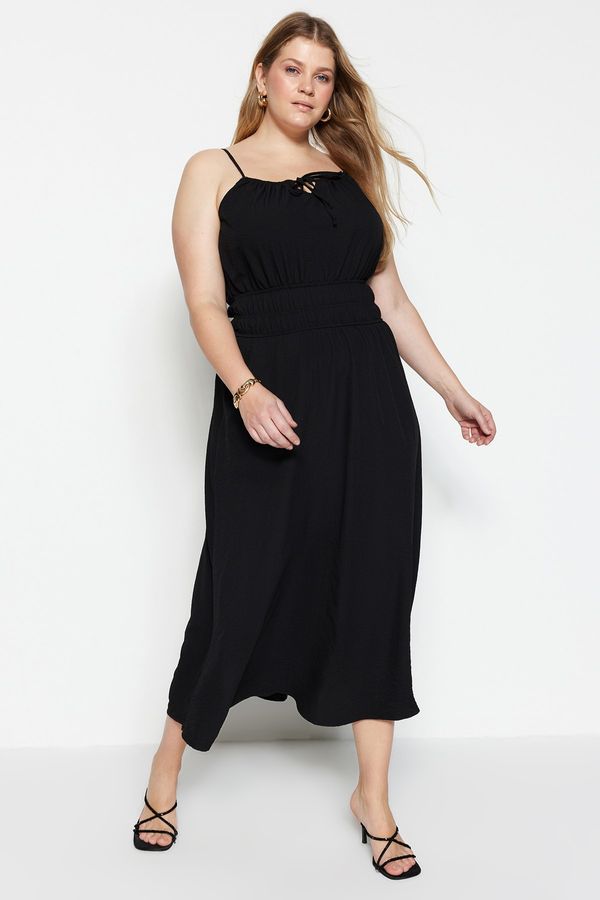 Trendyol Trendyol Curve Plus Size Dress - Black - Skater