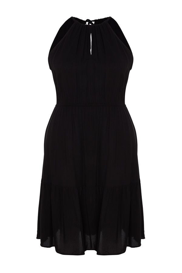 Trendyol Trendyol Curve Plus Size Dress - Black - Skater