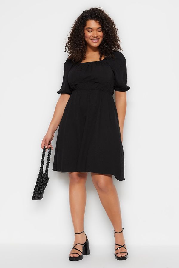 Trendyol Trendyol Curve Plus Size Dress - Black - Skater