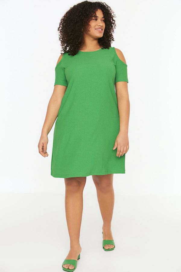 Trendyol Trendyol Curve Plus Size Dress - Green - A-line