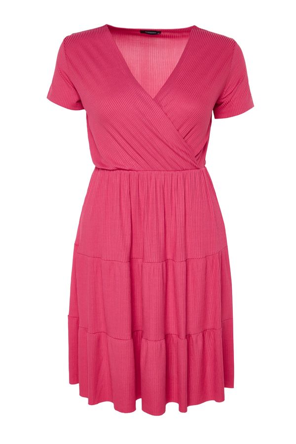 Trendyol Trendyol Curve Plus Size Dress - Pink - A-line