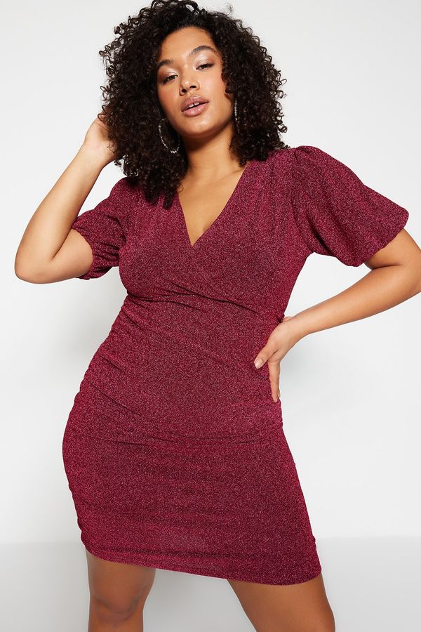 Trendyol Trendyol Curve Plus Size Dress - Pink - Bodycon