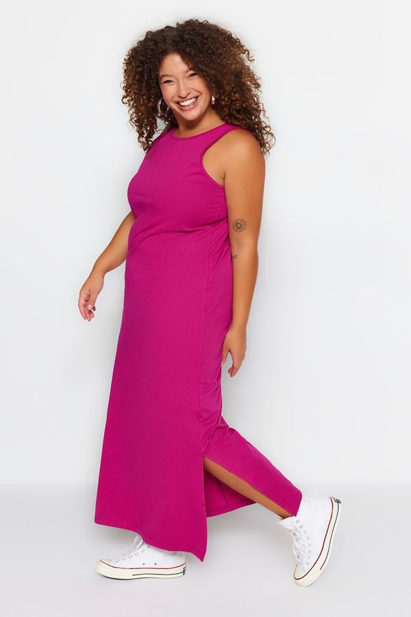 Trendyol Trendyol Curve Plus Size Dress - Pink - Mermaid