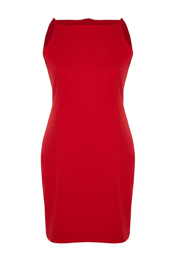 Trendyol Trendyol Curve Plus Size Dress - Red - Bodycon
