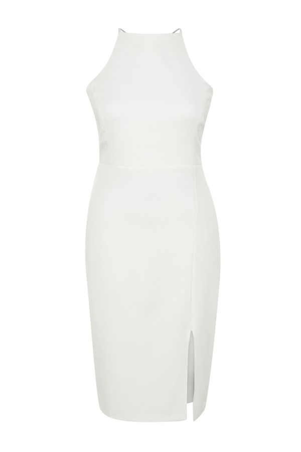 Trendyol Trendyol Curve Plus Size Dress - White - Bodycon