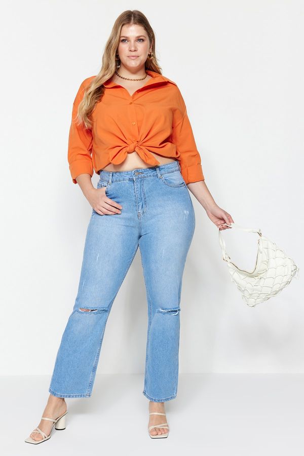 Trendyol Trendyol Curve Plus Size Jeans - Blue - Bootcut