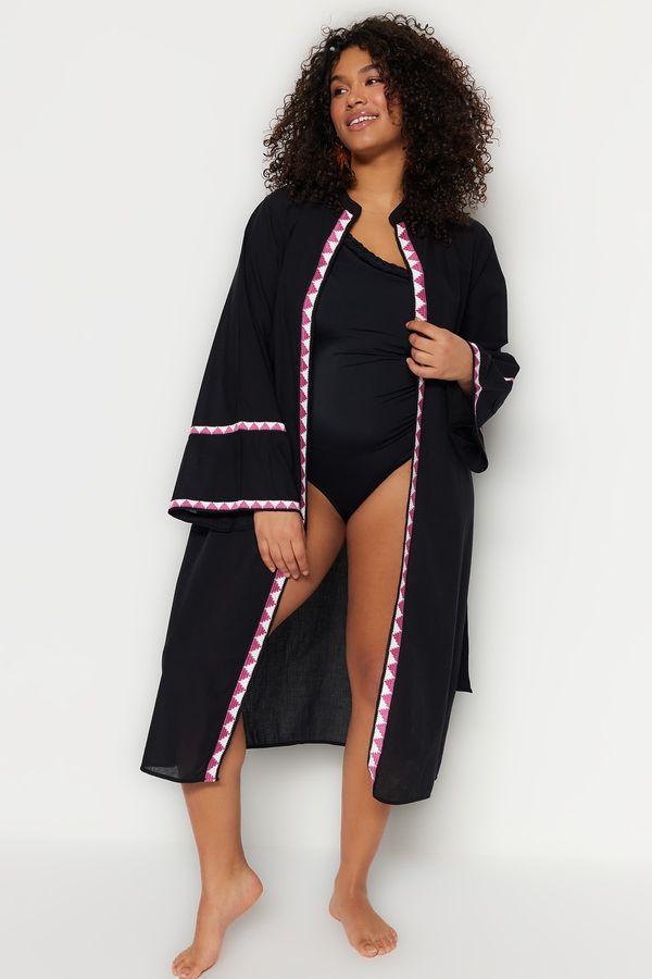 Trendyol Trendyol Curve Plus Size Kimono & Kaftan - Black
