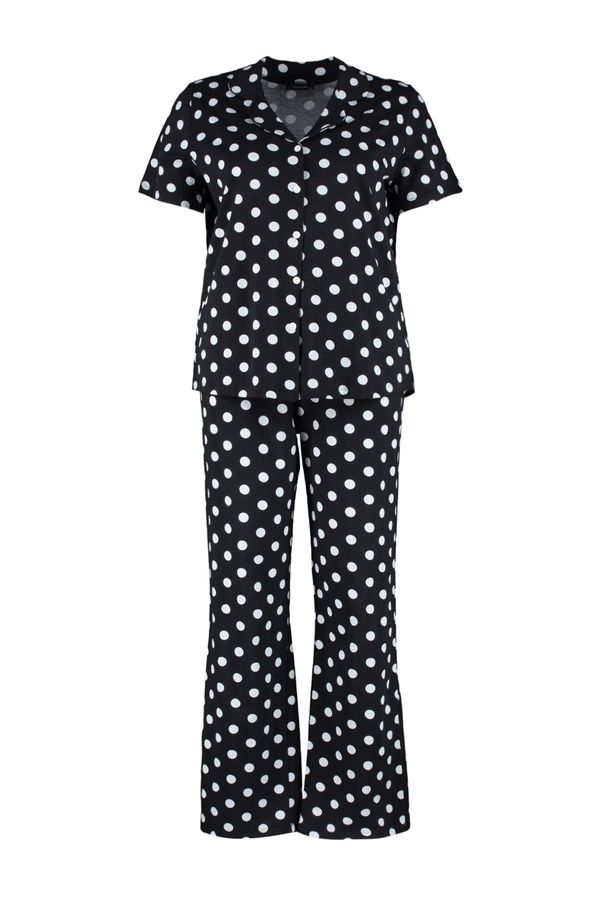 Trendyol Trendyol Curve Plus Size Pajama Set - Multi-color - Polka dot