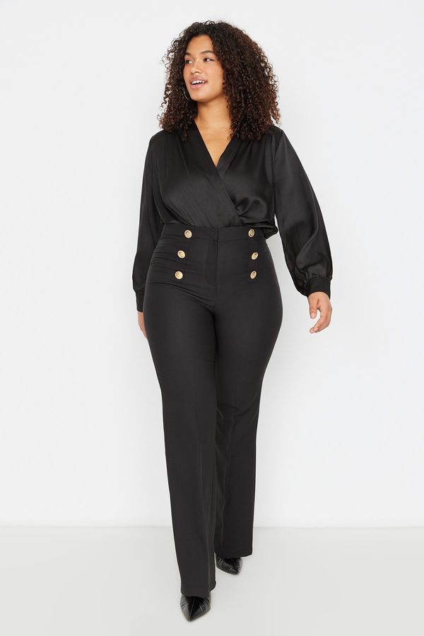 Trendyol Trendyol Curve Plus Size Pants - Black - Skinny