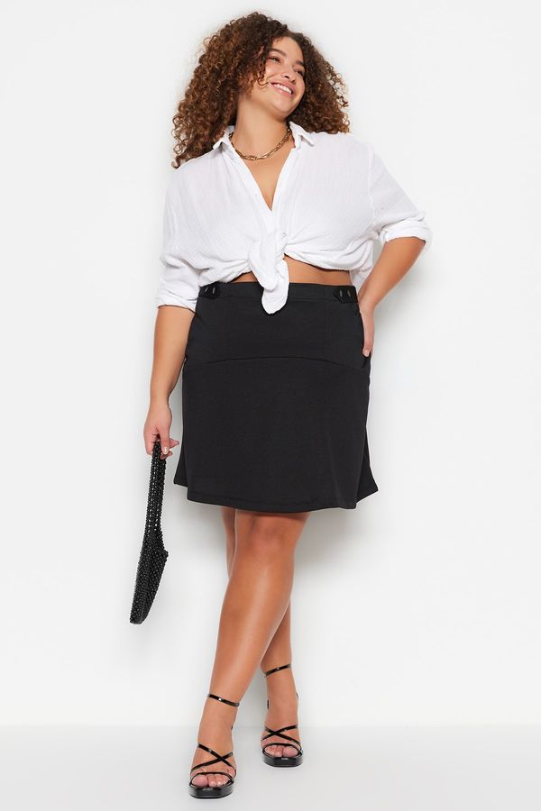 Trendyol Trendyol Curve Plus Size Skirt - Black - Mini