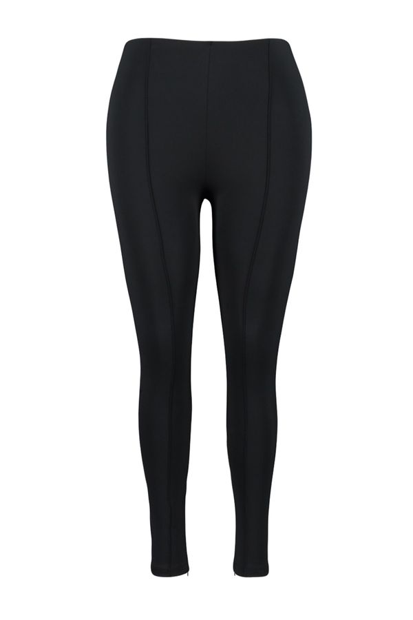 Trendyol Trendyol Curve Plus Size Sports Leggings - Black - High Waist