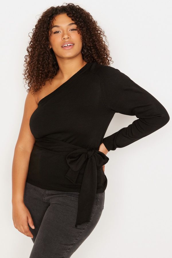 Trendyol Trendyol Curve Plus Size Sweater - Black - Regular fit