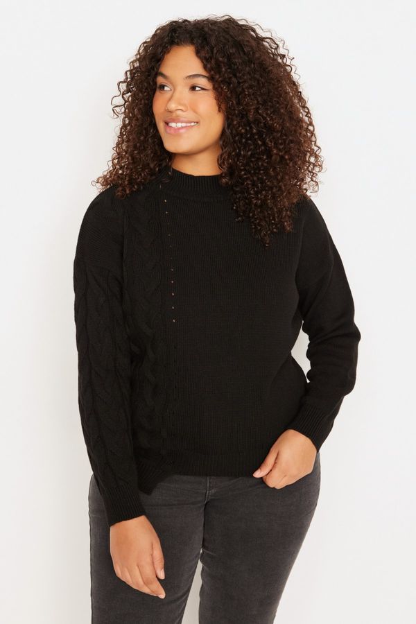Trendyol Trendyol Curve Plus Size Sweater - Black - Regular