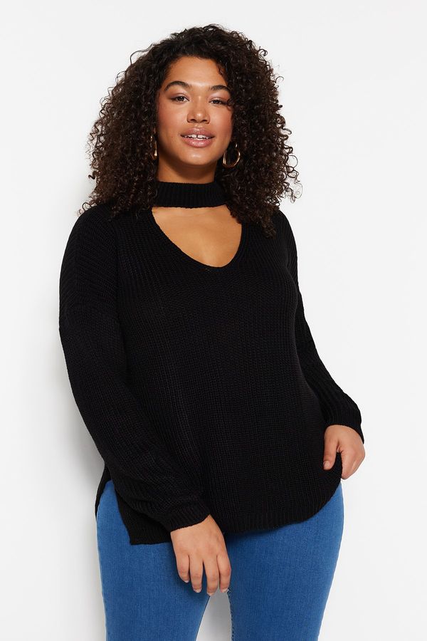 Trendyol Trendyol Curve Plus Size Sweater - Black - Relaxed fit