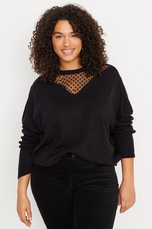 Trendyol Trendyol Curve Plus Size Sweater - Black - Relaxed fit