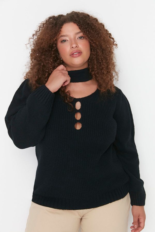 Trendyol Trendyol Curve Plus Size Sweater - Black - Relaxed fit