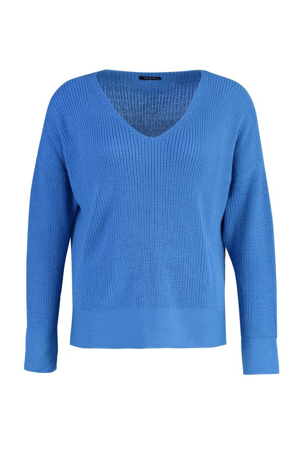 Trendyol Trendyol Curve Plus Size Sweater - Blue - Regular