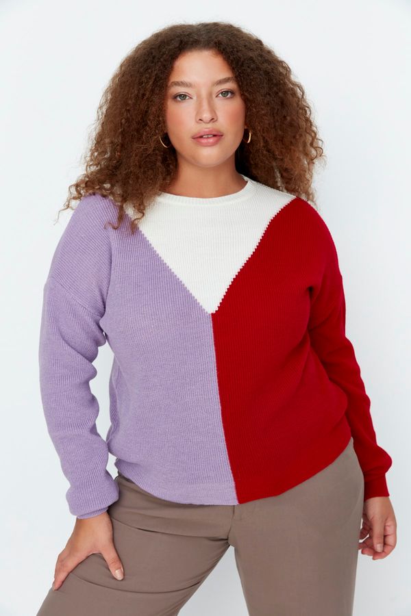 Trendyol Trendyol Curve Plus Size Sweater - Ecru - Regular fit