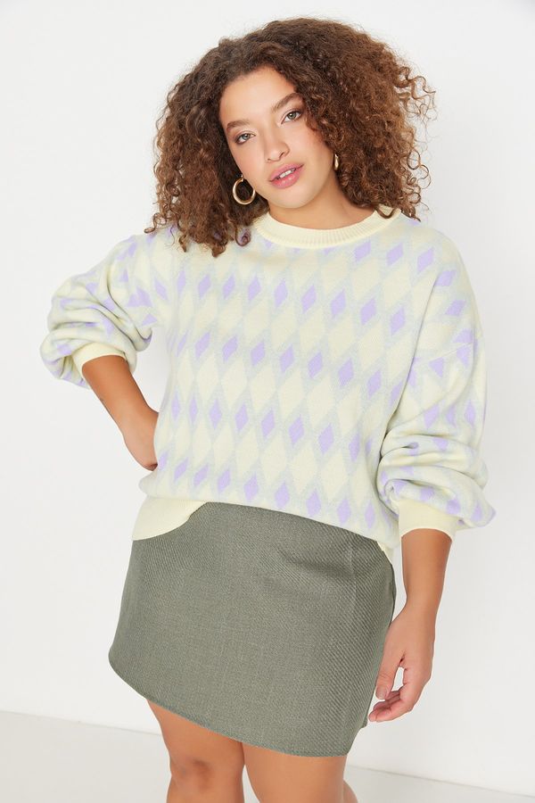 Trendyol Trendyol Curve Plus Size Sweater - Multi-color - Regular fit