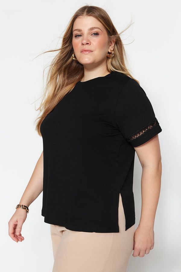 Trendyol Trendyol Curve Plus Size T-Shirt - Black - Regular fit