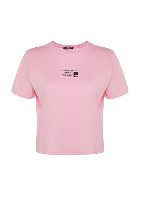 Trendyol Trendyol Curve Plus Size T-Shirt - Pink - Regular fit