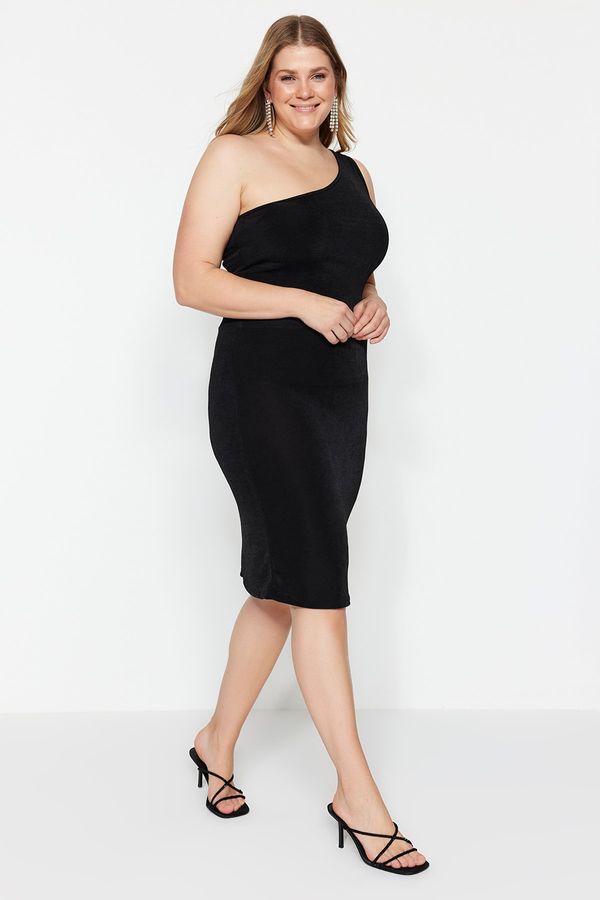 Trendyol Trendyol Curve Plus Size Two-Piece Set - Black - Fitted