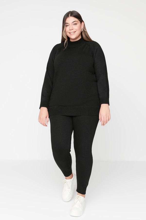 Trendyol Trendyol Curve Plus Size Two-Piece Set - Black - Relaxed fit