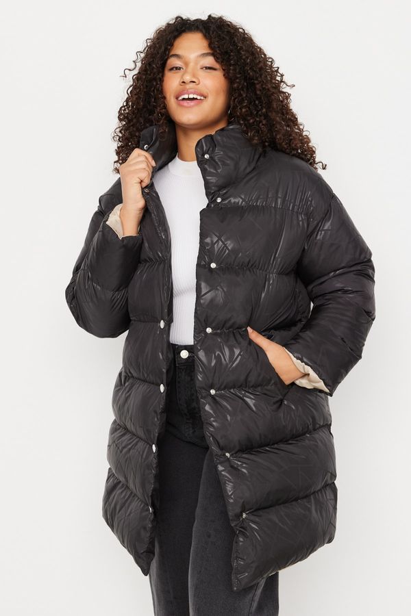 Trendyol Trendyol Curve Plus Size Winterjacket - Black - Puffer